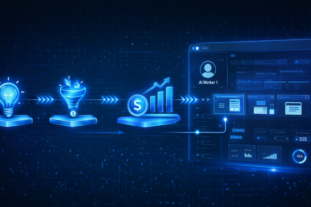 OpenClaw Cracked - AI workflow automation system showing idea generation funnel payments and business growth process